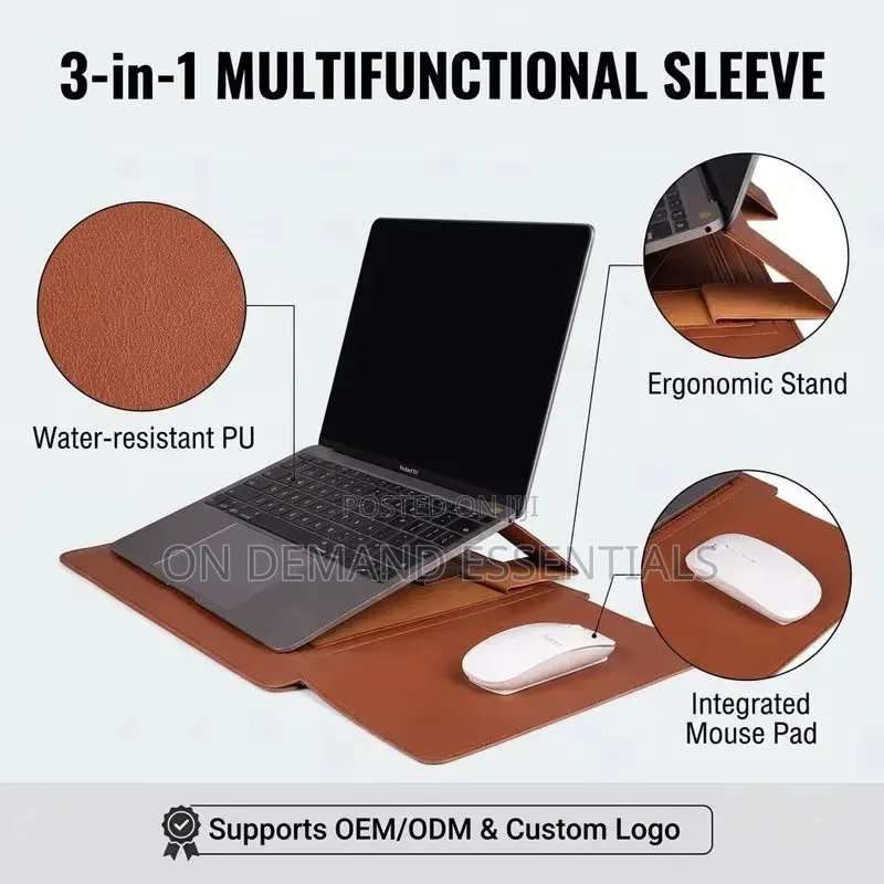 3-in-1 Laptop Sleeve Stand