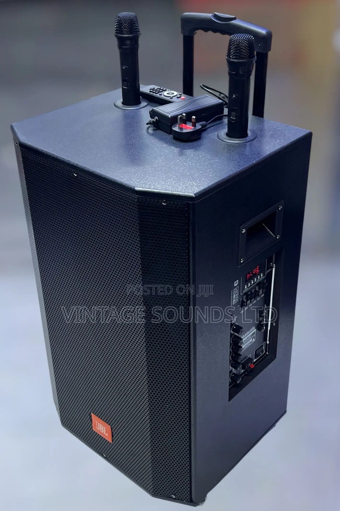 15-Inch Rechargeable Trolley Speaker (A1503) With 2 Wireless Mic BT