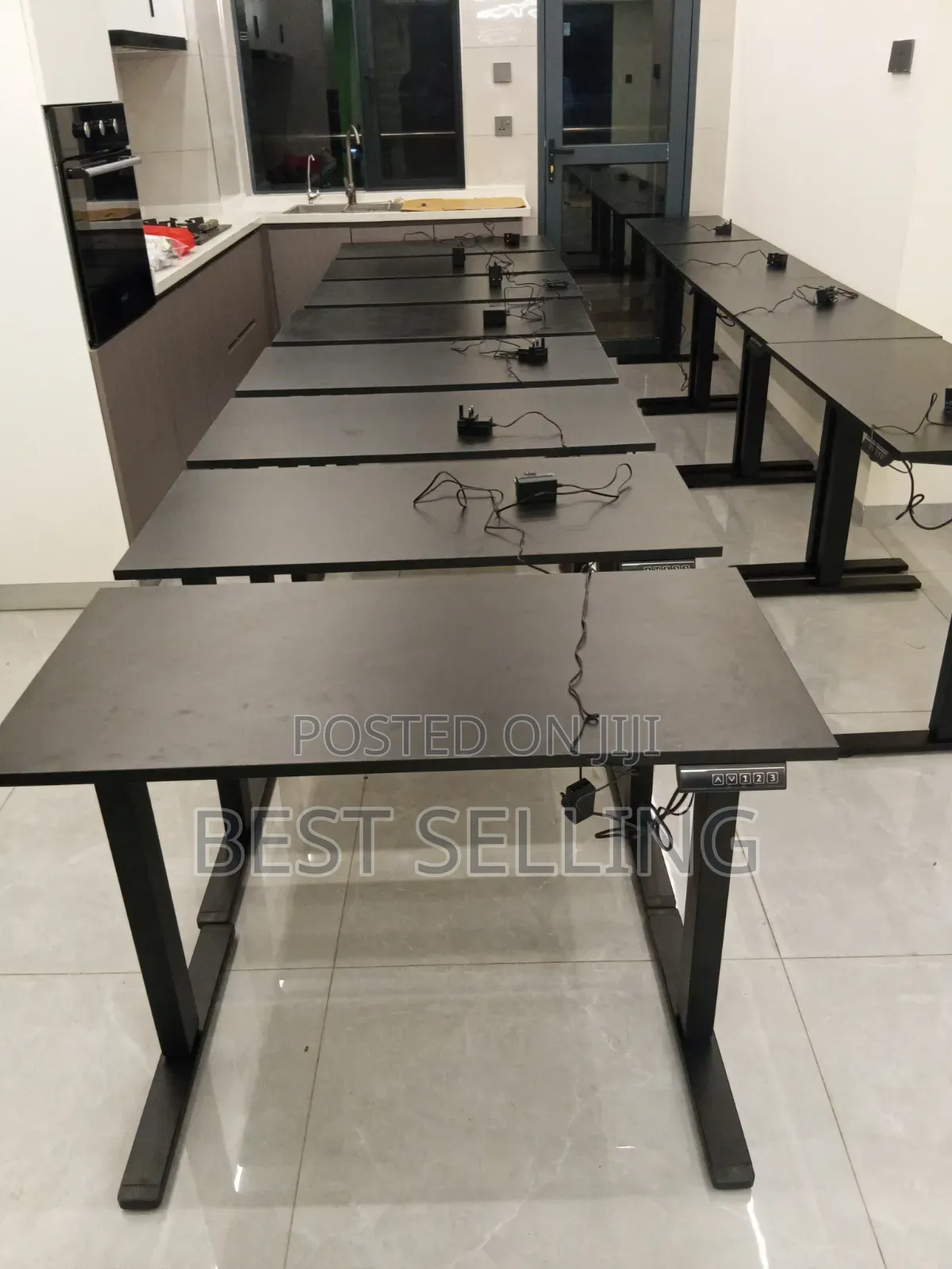 Modern 1.2 MTRS Black Adjustable Height Desk