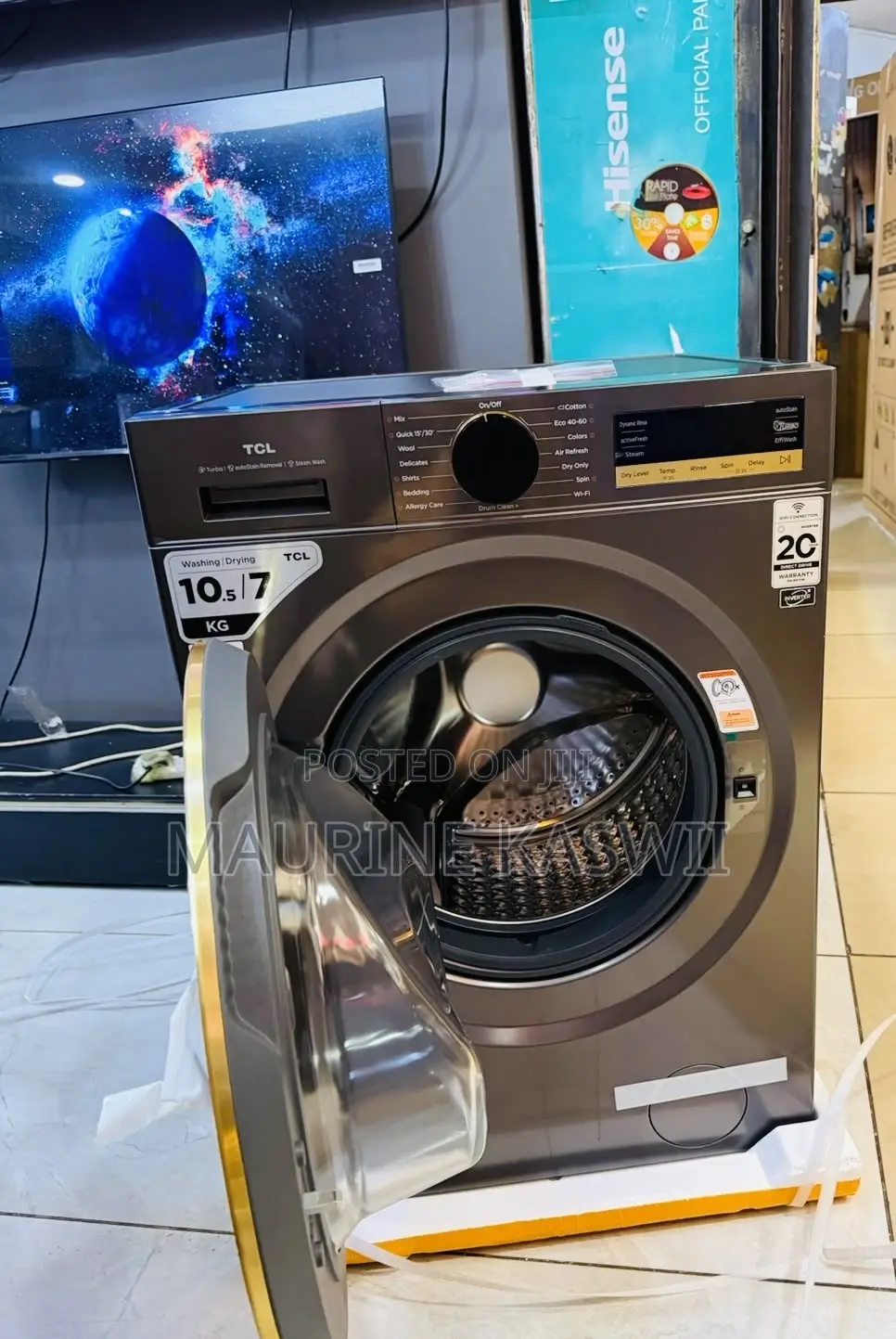 TCL 10/7kg Washing Machine Wash and Dry