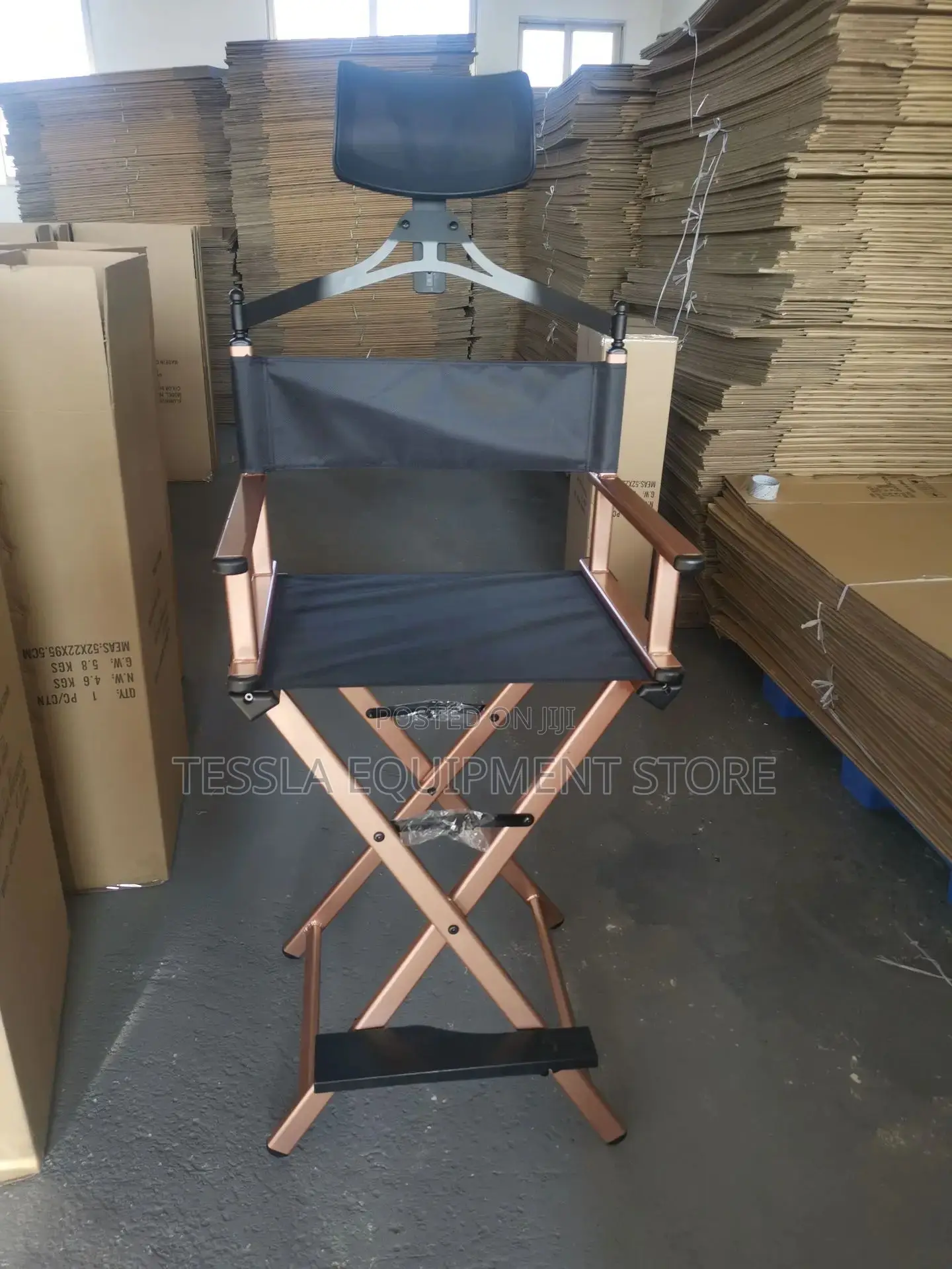 Tall Aluminum Frame Makeup Artist Director's Chair