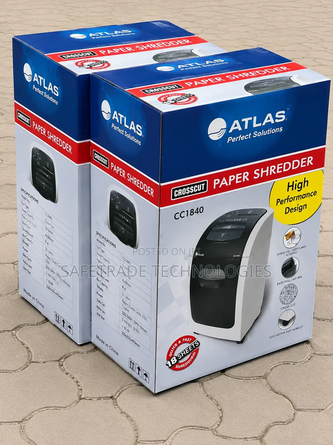ATLAS CC1840 Cross-Cut Paper Shredde