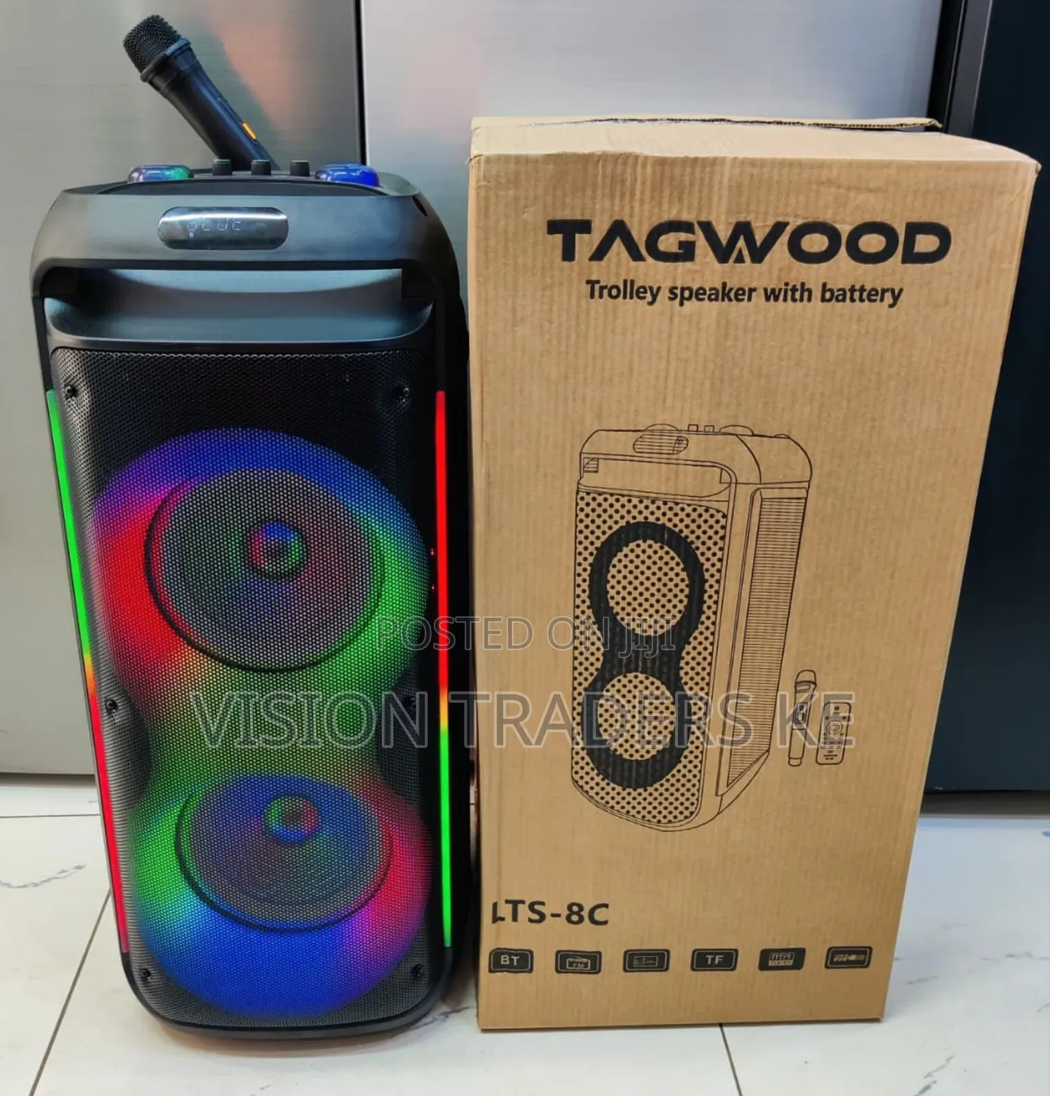 Tagwood Rechargeable Party Box With Microphone and Remote Model:LTS 8C