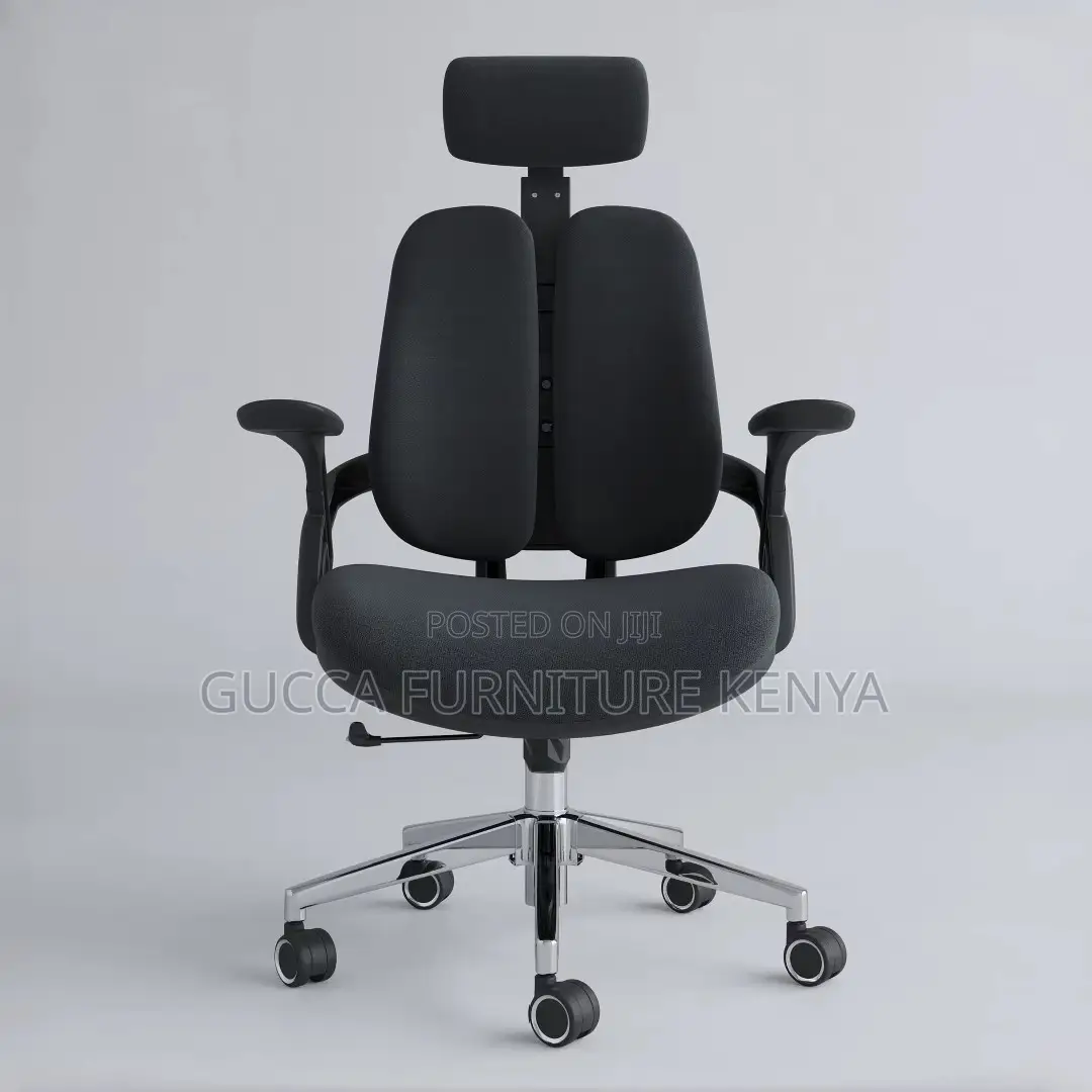 Dual Back Lumber Support Office Seat.