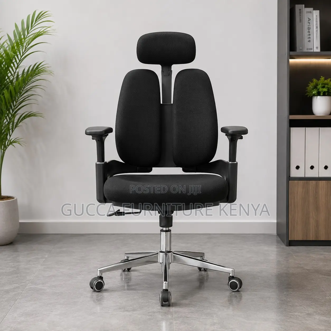 Dual Back Lumber Support Office Seat.
