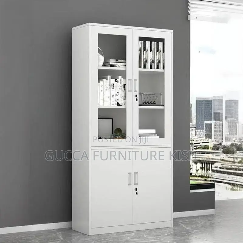 Office Cabinet; 2 Door Half Glass Filing Cabinet