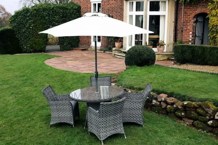 Outdoor Set; Luxury Modern Rattan Outdoor Furniture Set With Umbrella