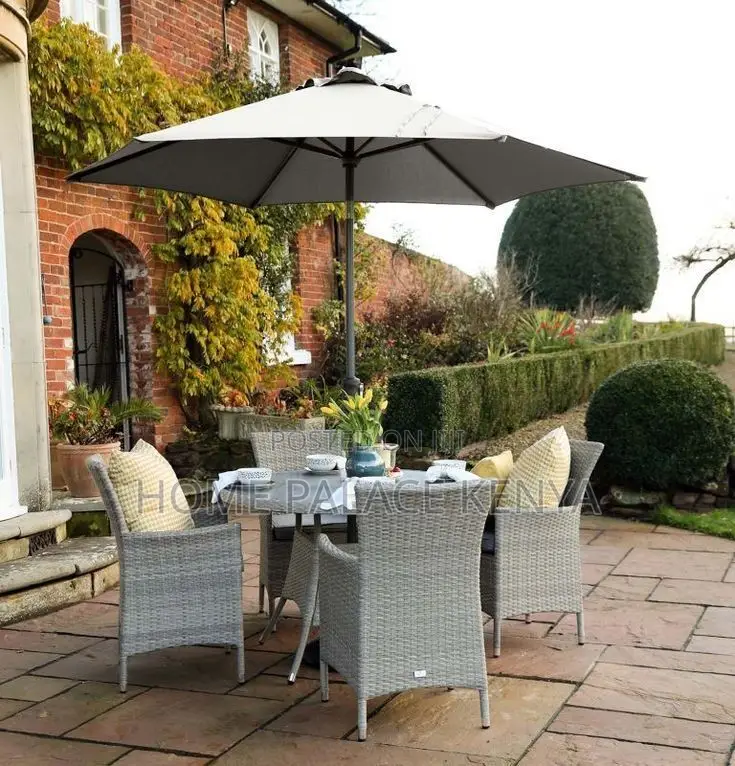 Outdoor Set; Luxury Modern Rattan Outdoor Furniture Set With Umbrella