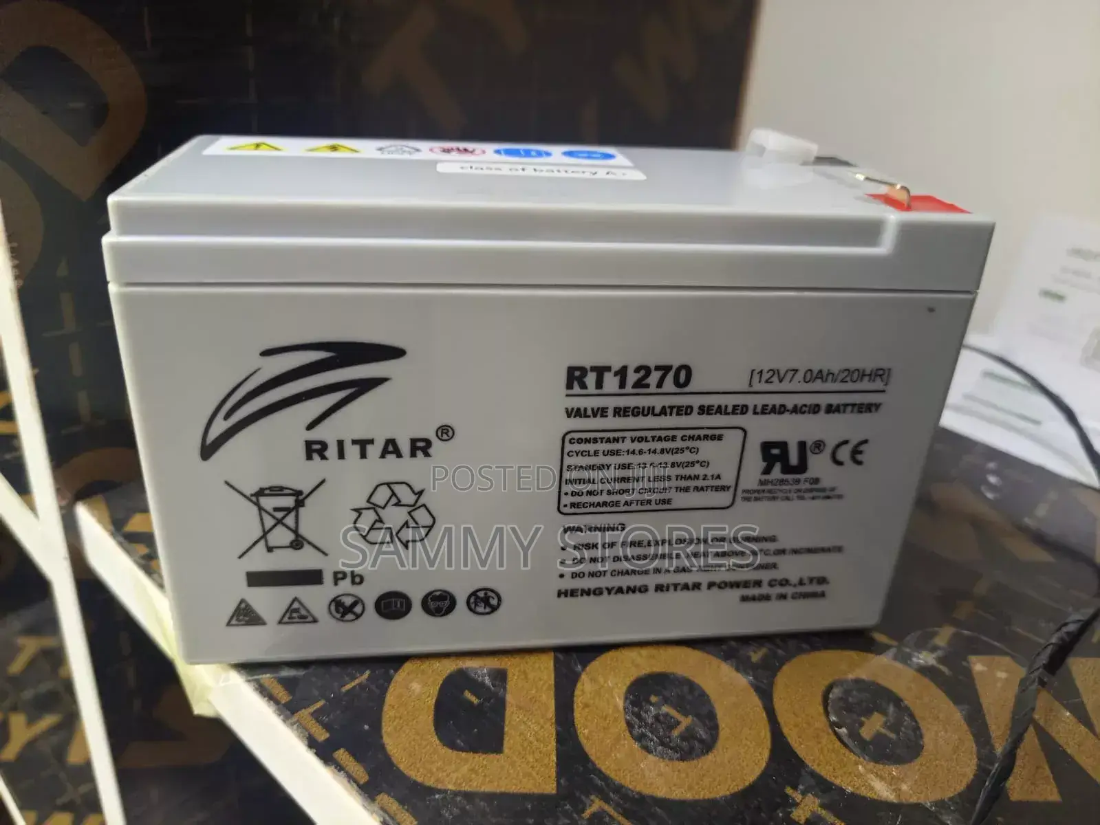 Ritar RT1270 12V 7Ah Sealed Lead Acid Battery