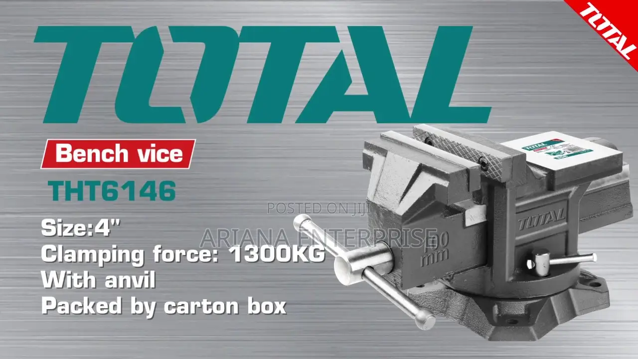 TOTAL BENCH VICE 4″ – 100mm (THT6146)