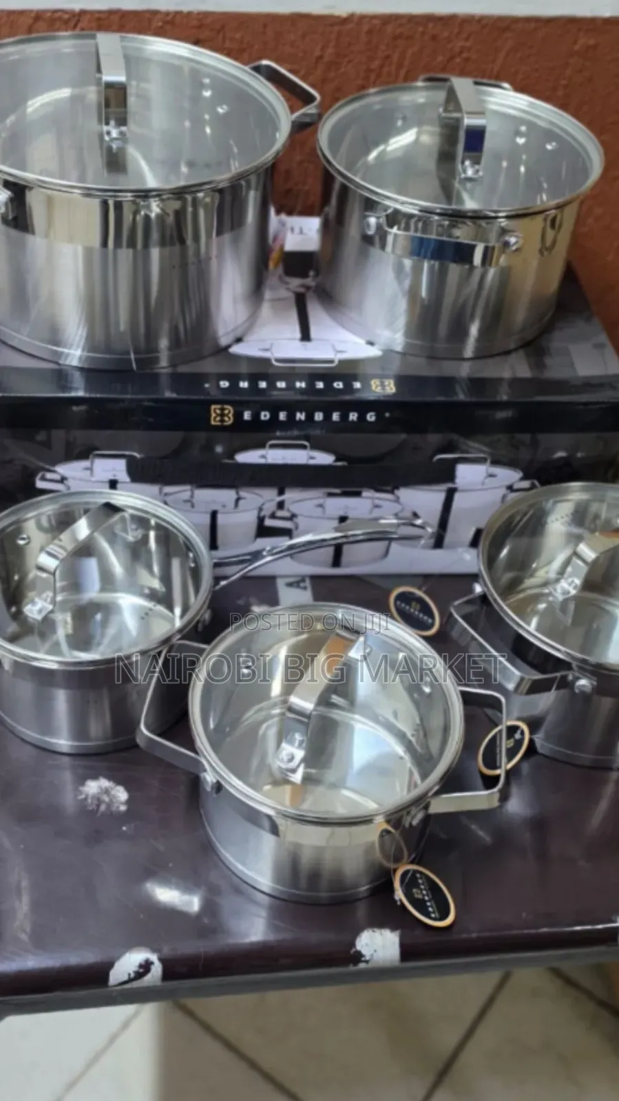 10pcs Edenburg Stainless Steel Cookware Set