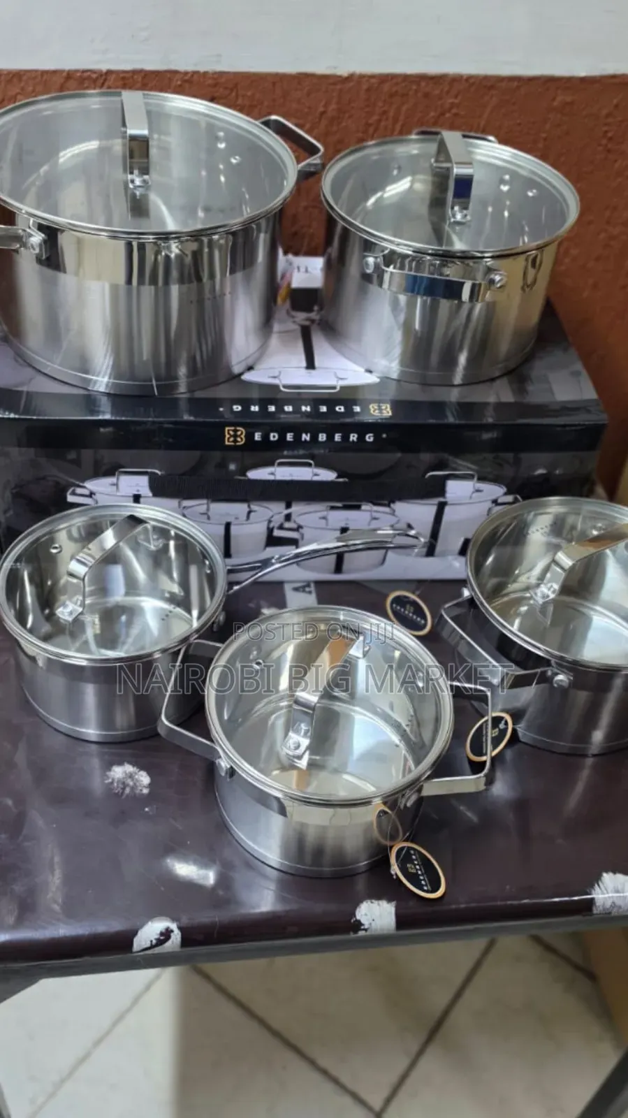 10pcs Edenburg Stainless Steel Cookware Set