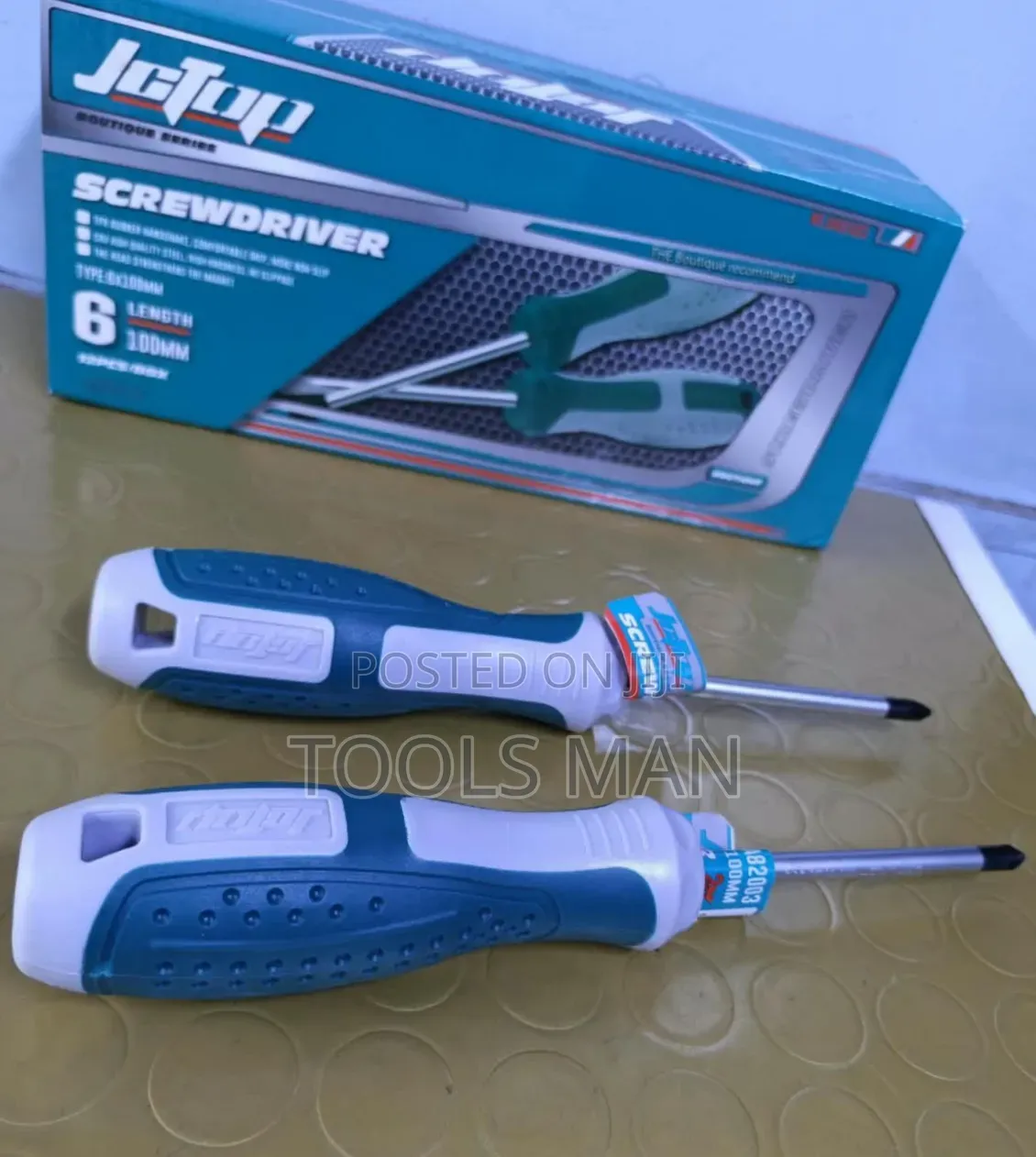 Screwdriver 6x100mm Heavy Duty Magnetic Jctop Screwdriver