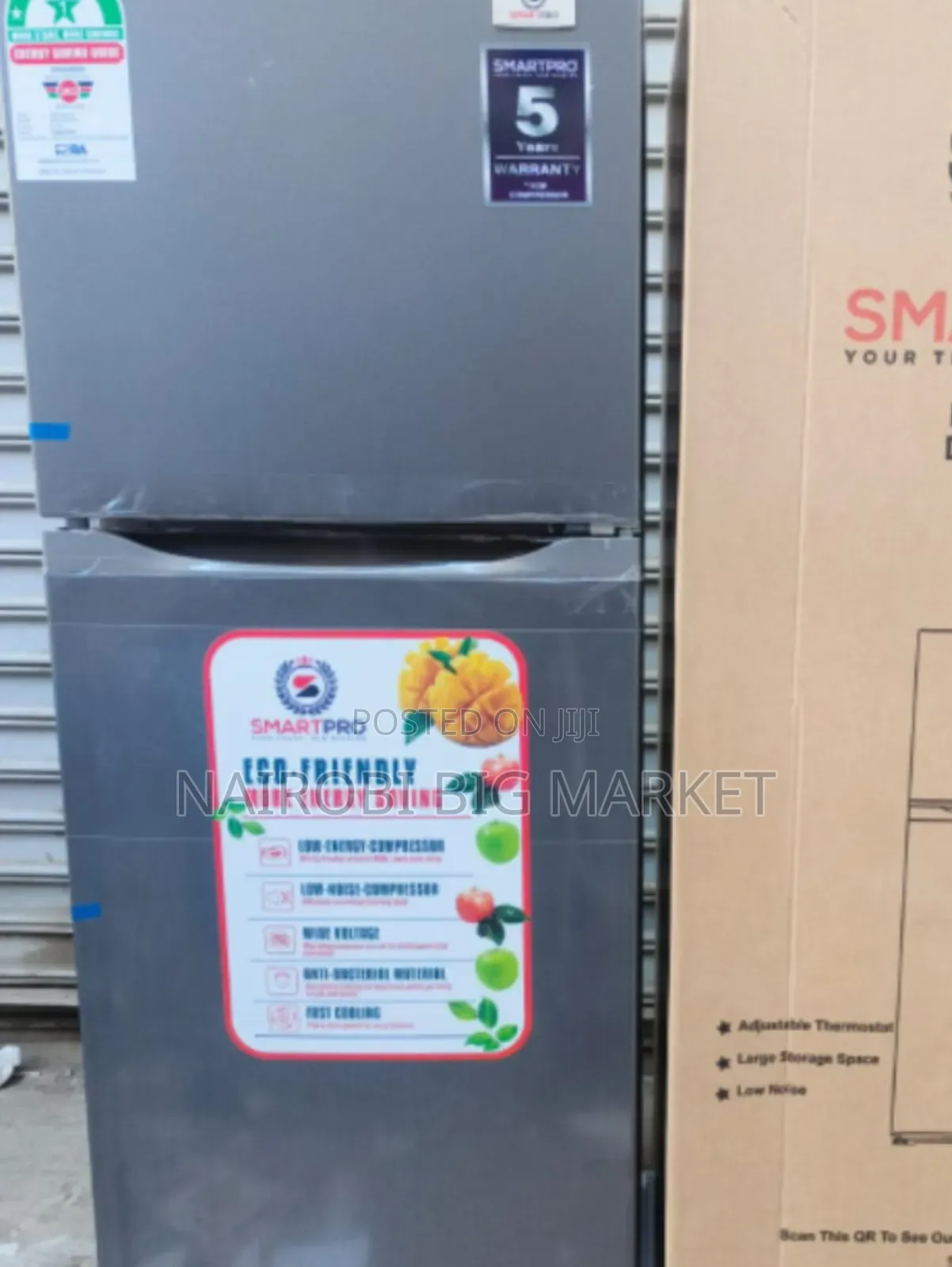 Smartpro Double Door Fridge 138l