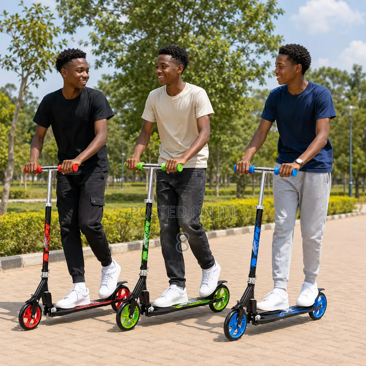 Large Wheel Kick Scooter With Rear Foot Brake