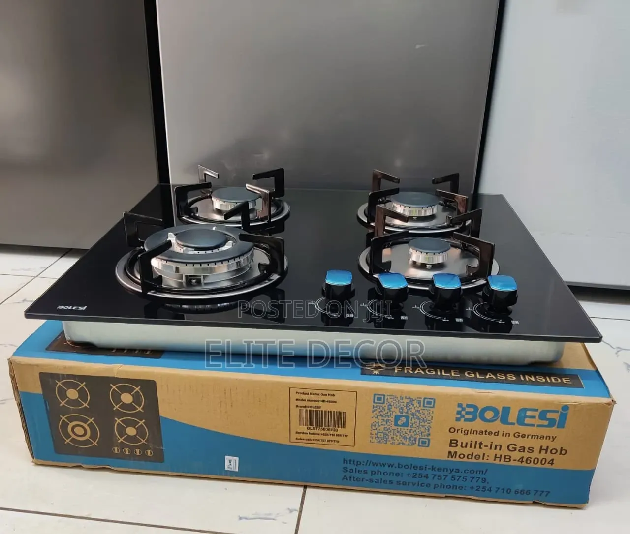 Bolesi 60CM Built-in Gas Hob – 4 Burner Kitchen Cooker