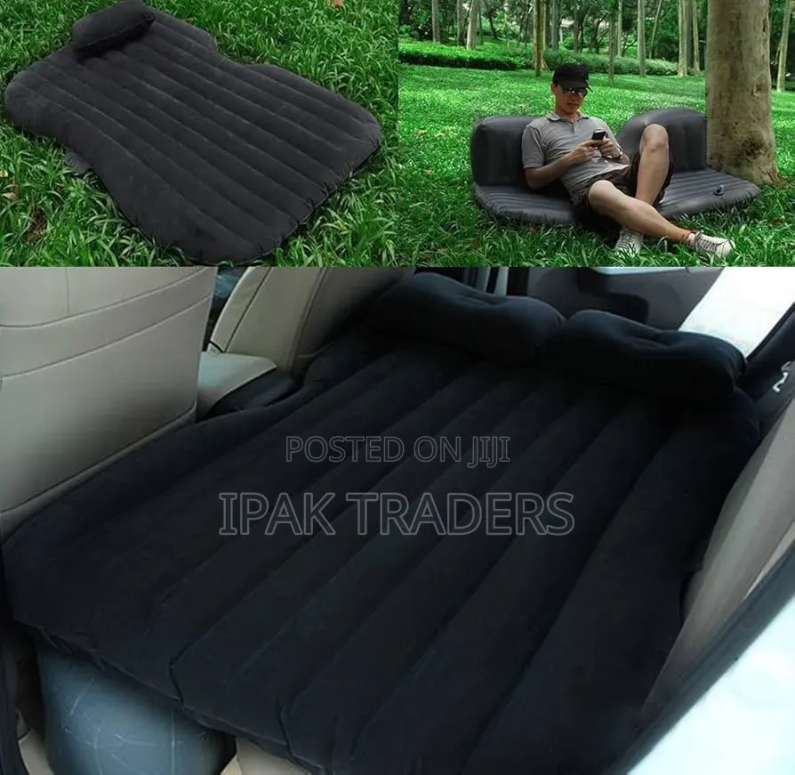 Portable Inflatable Car Back Seat Bed* Blue, Grey-Beige and Black*