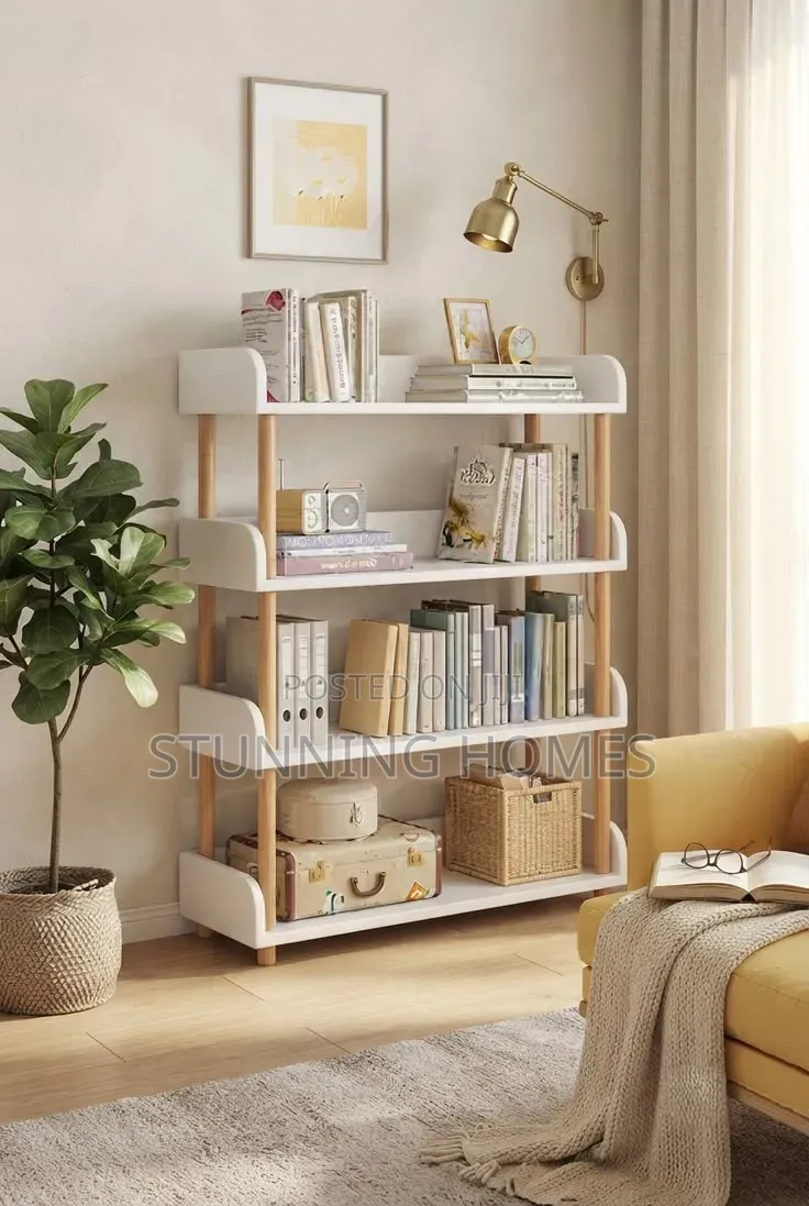 Modern White Minimalist Bookshelf