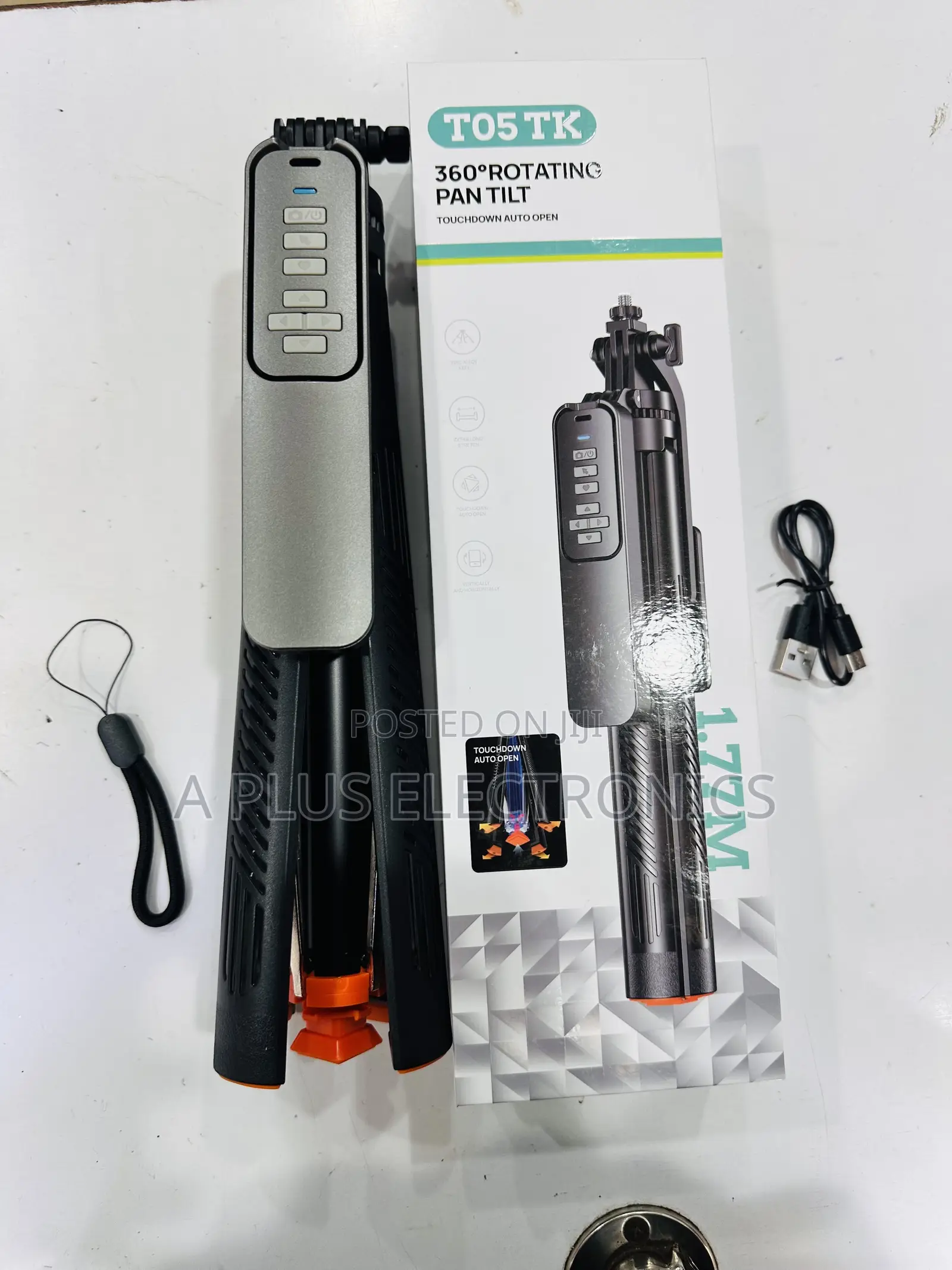T05 1.77M Tripod Stand Adjustable Height Mobile Phone Stand