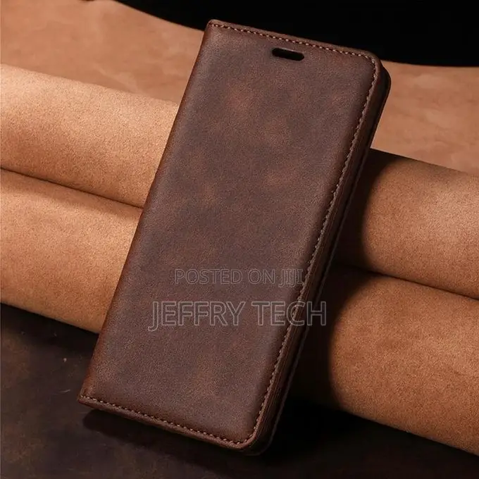 Xiaomi Redmi A5 Luxury Leather Flip Wallet Case – Brown, Card Slots,