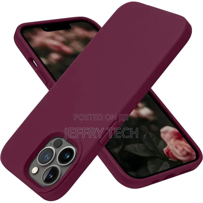Soft Silicone Slim Shockproof Case for Apple iPhone 12 Pro Max -Maroon