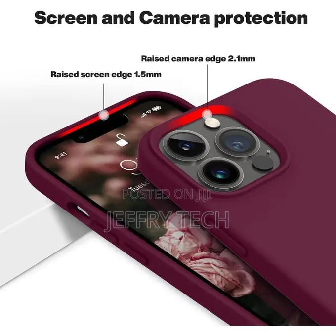 Soft Silicone Slim Shockproof Case for Apple iPhone 12 Pro Max -Maroon