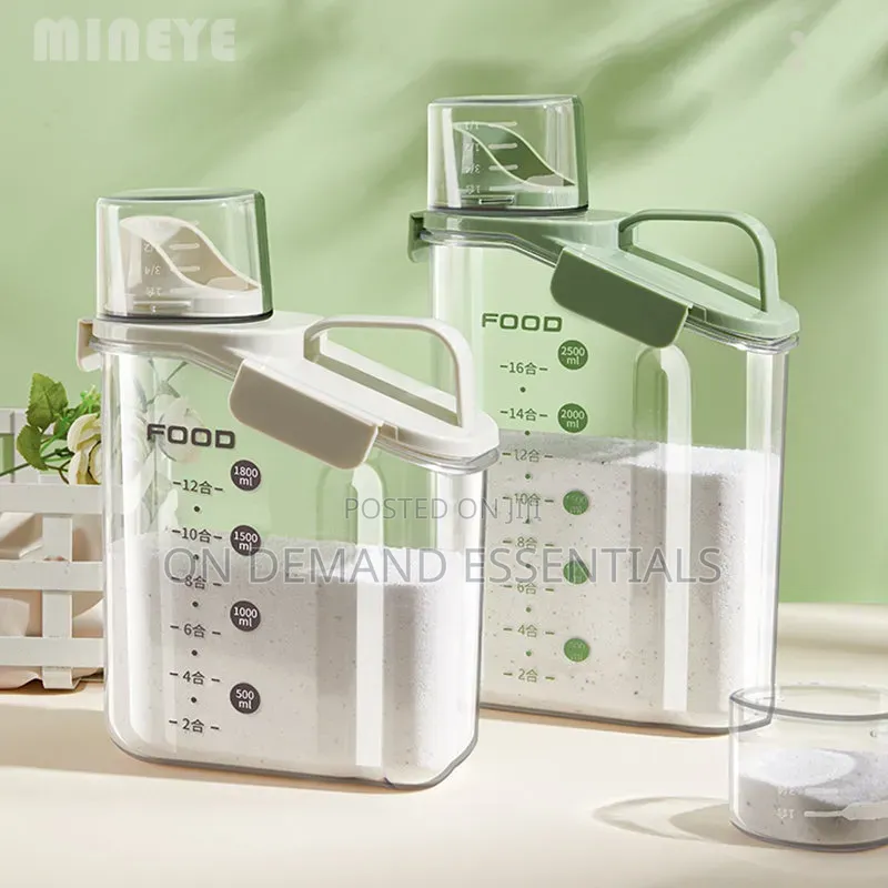 Storage Containers With Measuring Cup