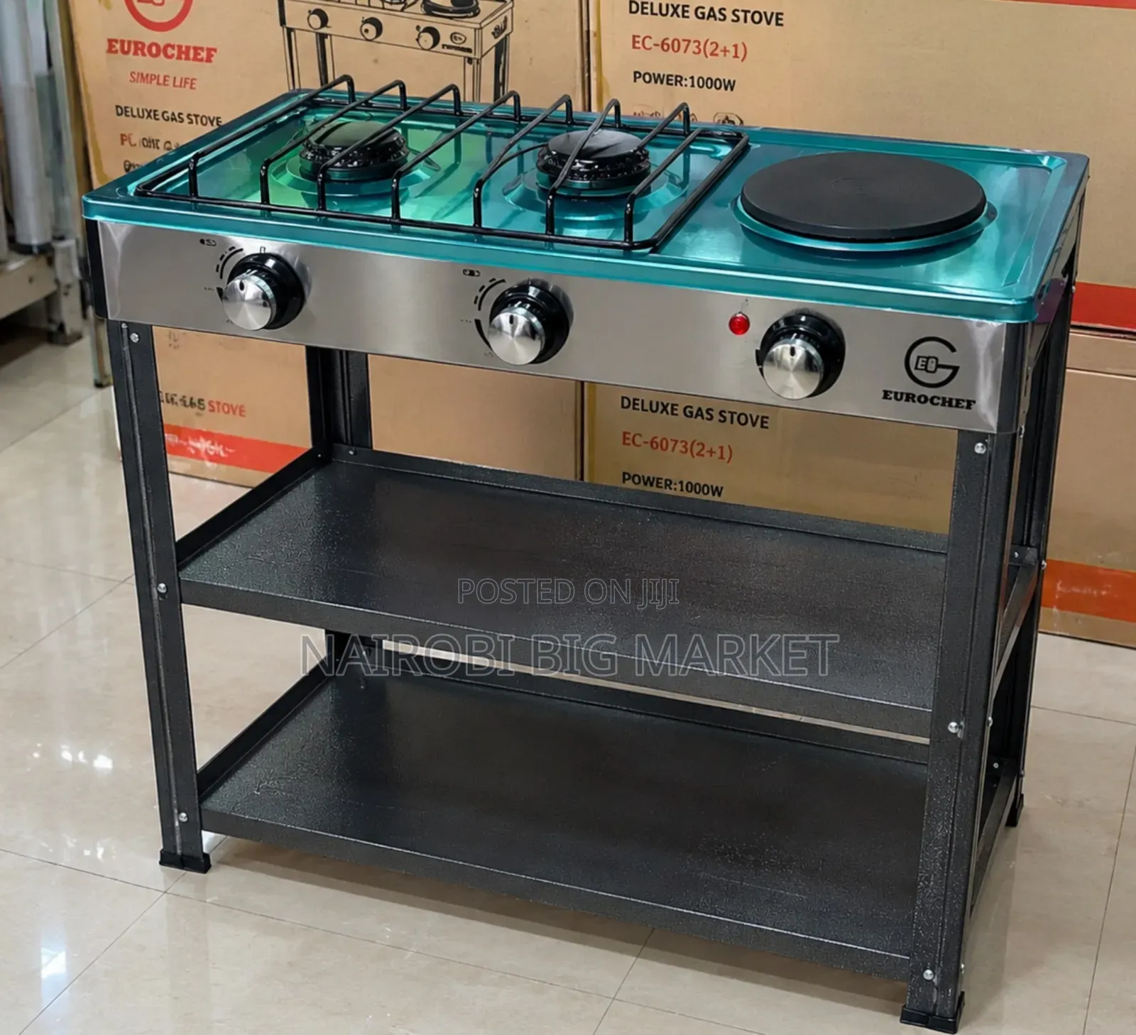 Eurochef Deluxe Gas Stove (Model: EC-6073 2+1)
Hybrid Burner