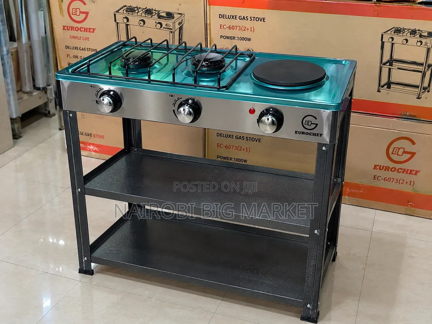 Eurochef Deluxe Gas Stove (Model: EC-6073 2+1)
Hybrid Burner