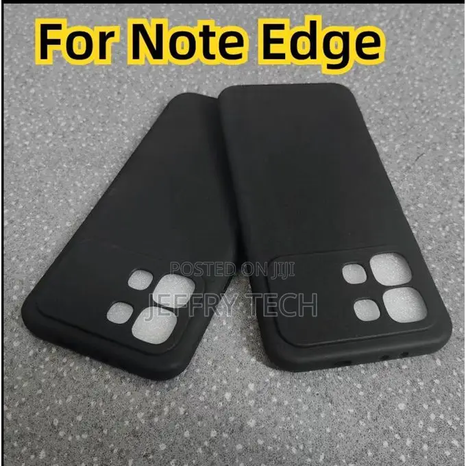 Infinix Note Edge Silicone Protective Case – Matte Black Elegance With
