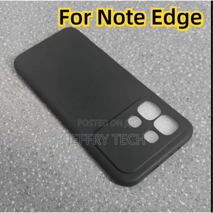 Infinix Note Edge Silicone Protective Case – Matte Black Elegance With