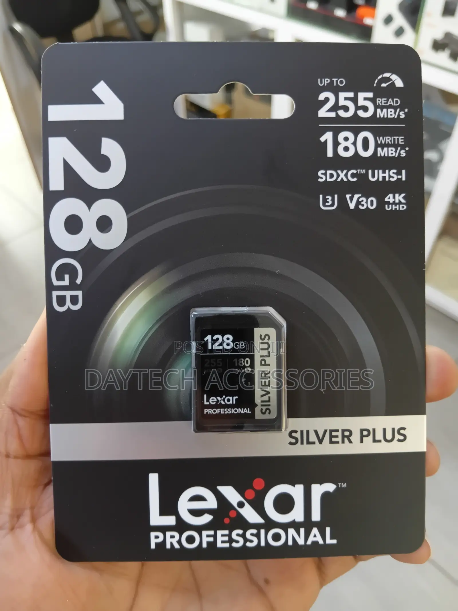 Lexar Professional Silver 128GB SDXC UHS-I Memory Card Up to 225 MB/s.