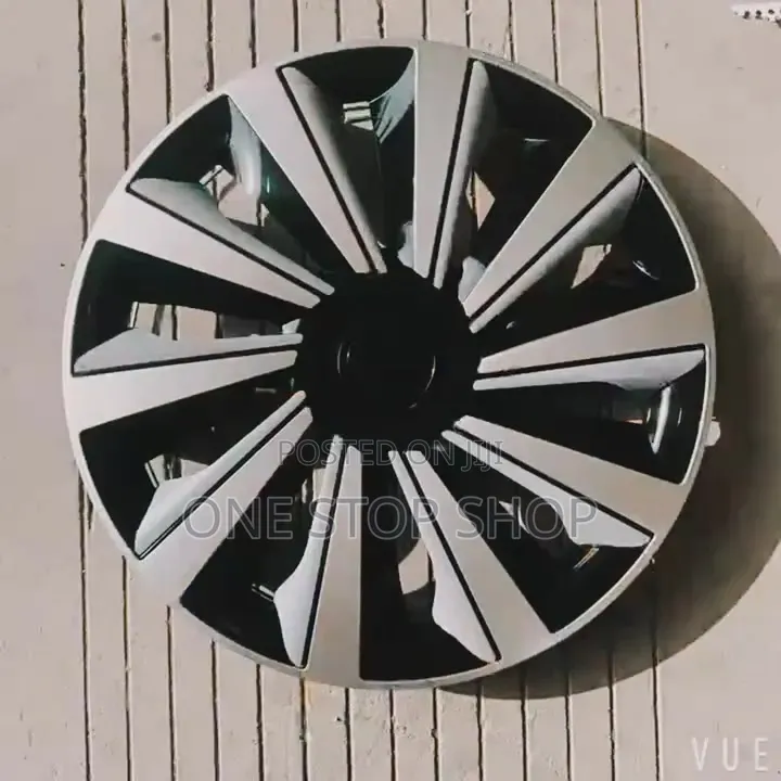 14" Universal Multi_spoke Wheel Caps With Striking Dual Tonefinish