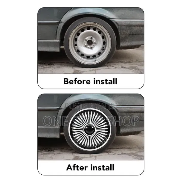 14" Turbine Style Snap on Wheel Caps 4pc Set