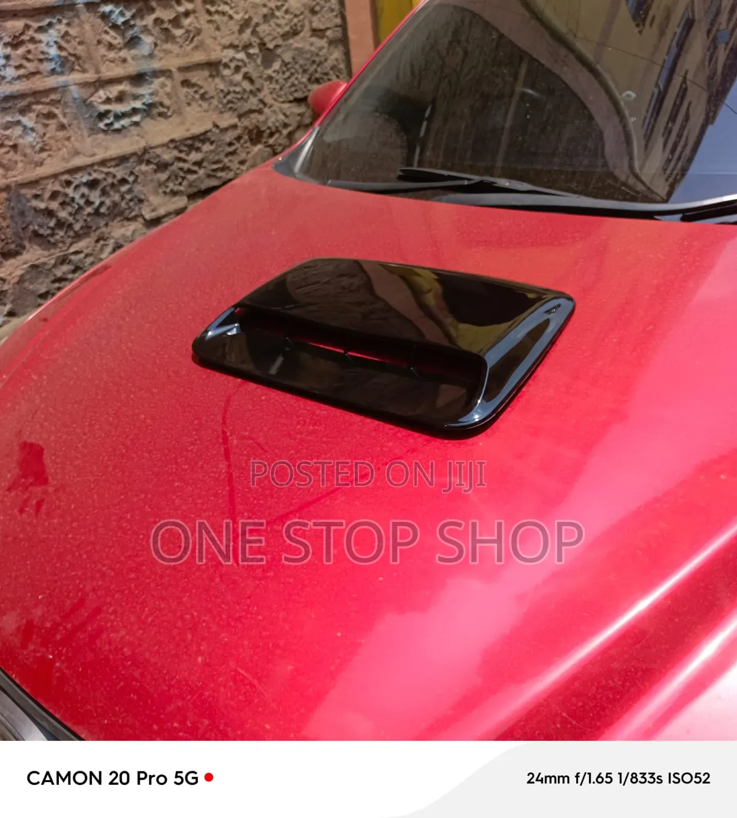 Universal Glossy Black Car Bonnet Hood Air Intake Scoop Vent