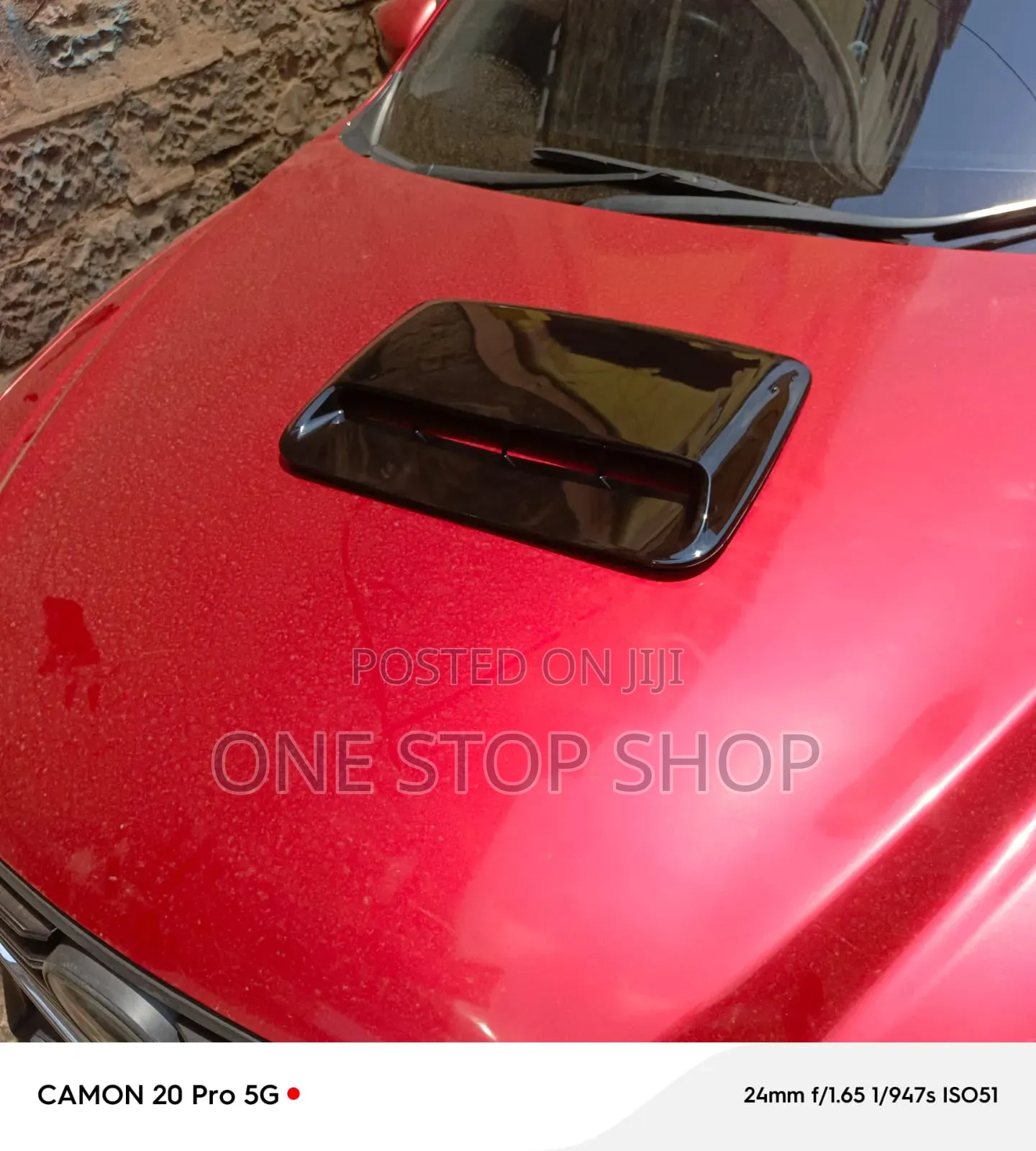 Universal Glossy Black Car Bonnet Hood Air Intake Scoop Vent