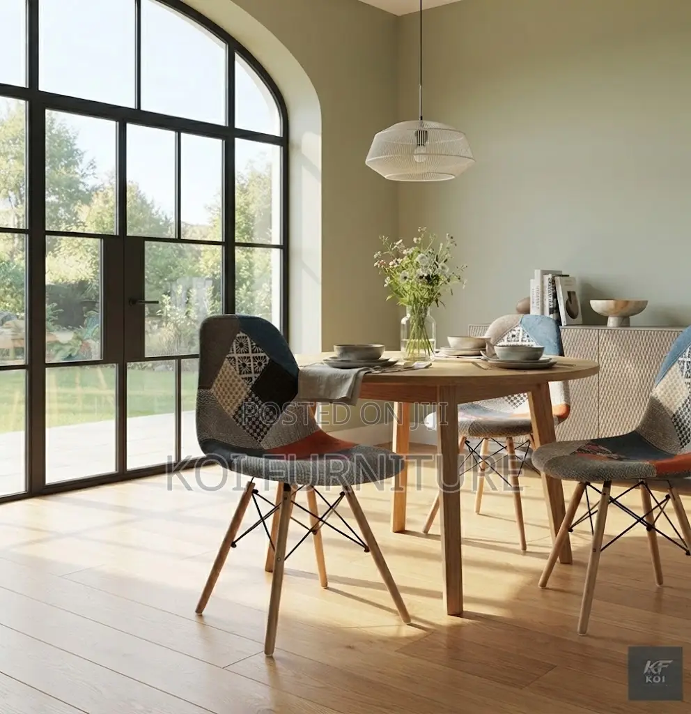 Dining Chairs; Armless Multi Colored Vintage Style Dining Chair