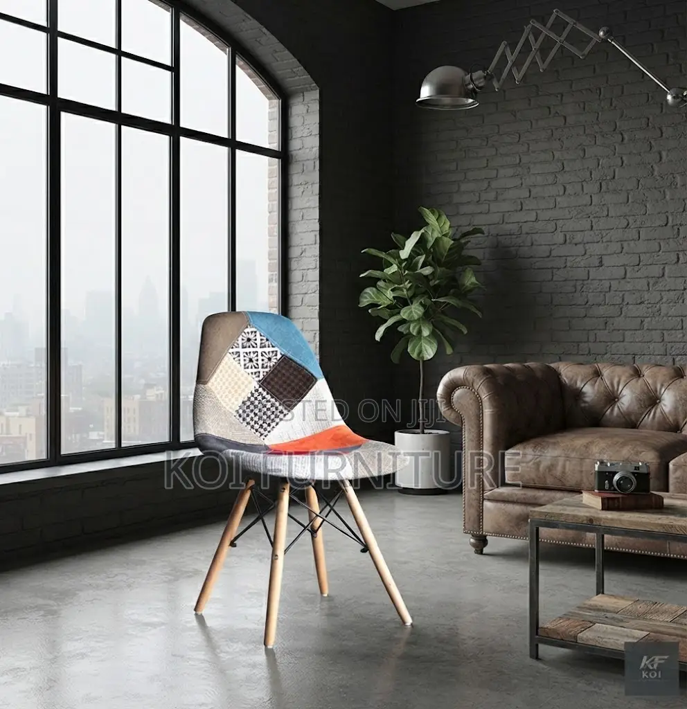 Dining Chairs; Armless Multi Colored Vintage Style Dining Chair