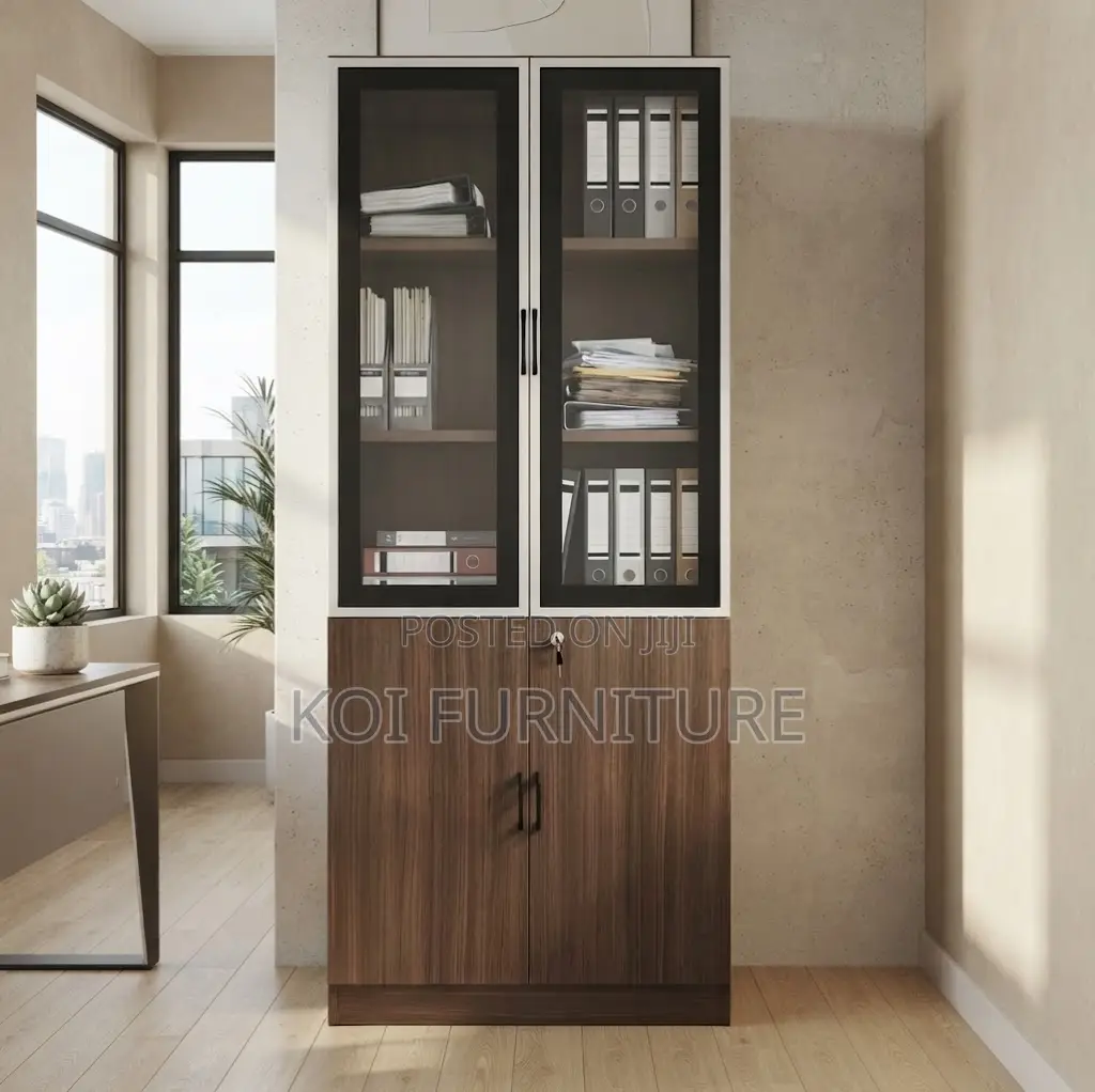 Office Cabinet; Wooden Office Storage Two Doors Filing Cabinet