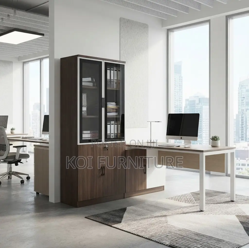 Office Cabinet; Wooden Office Storage Two Doors Filing Cabinet