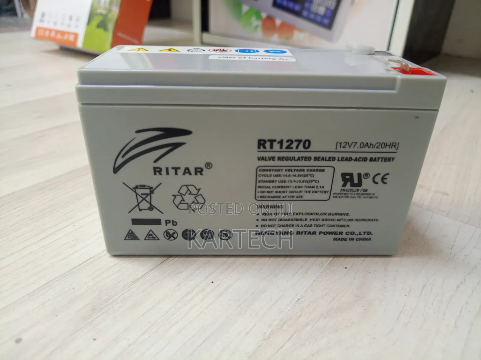 RITAR 12V 7Ah VRLA Rechargeable Battery