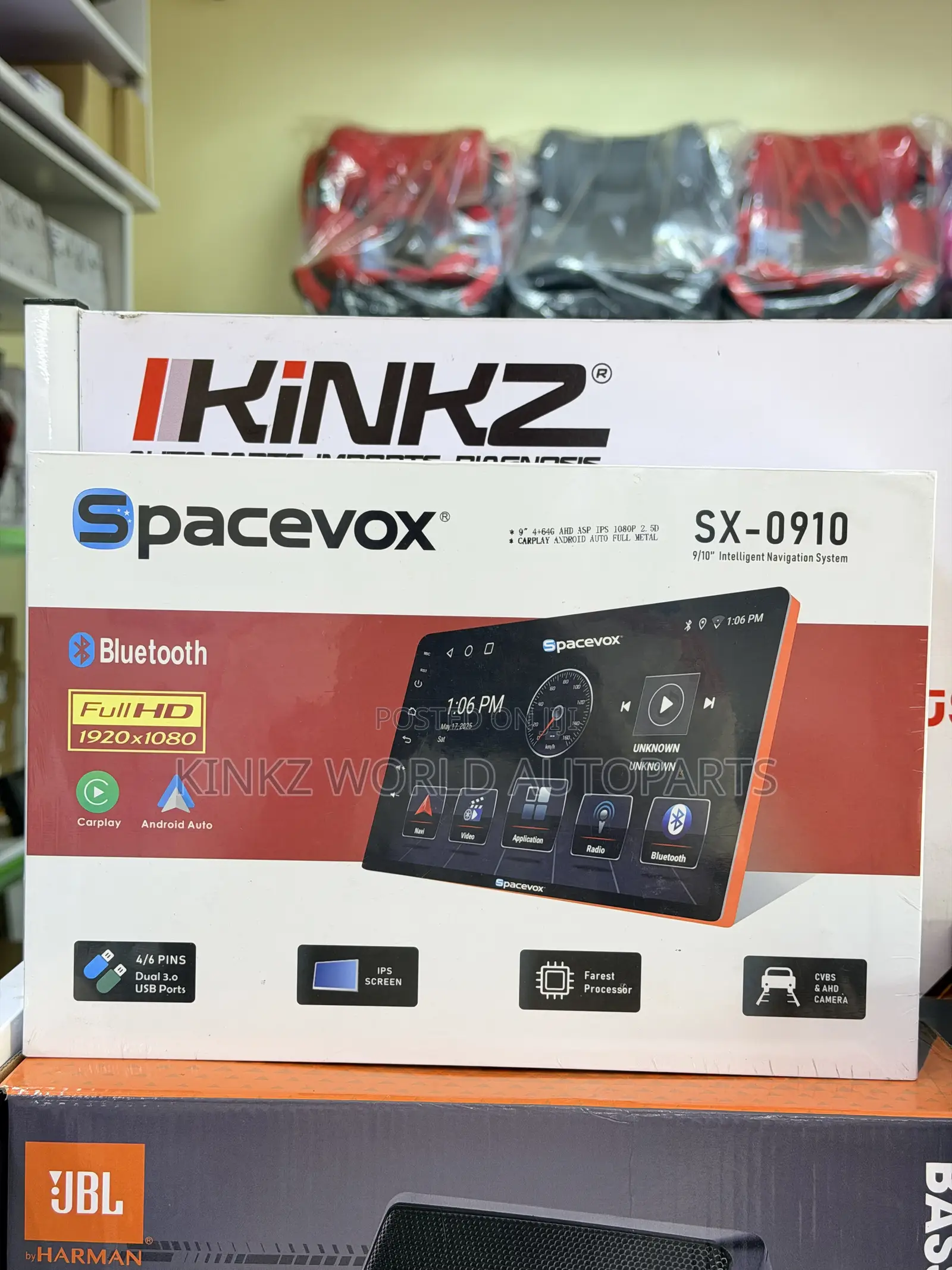 Spacevox RS-010 Audio Android Car Player AHD ASP Carplay IPS