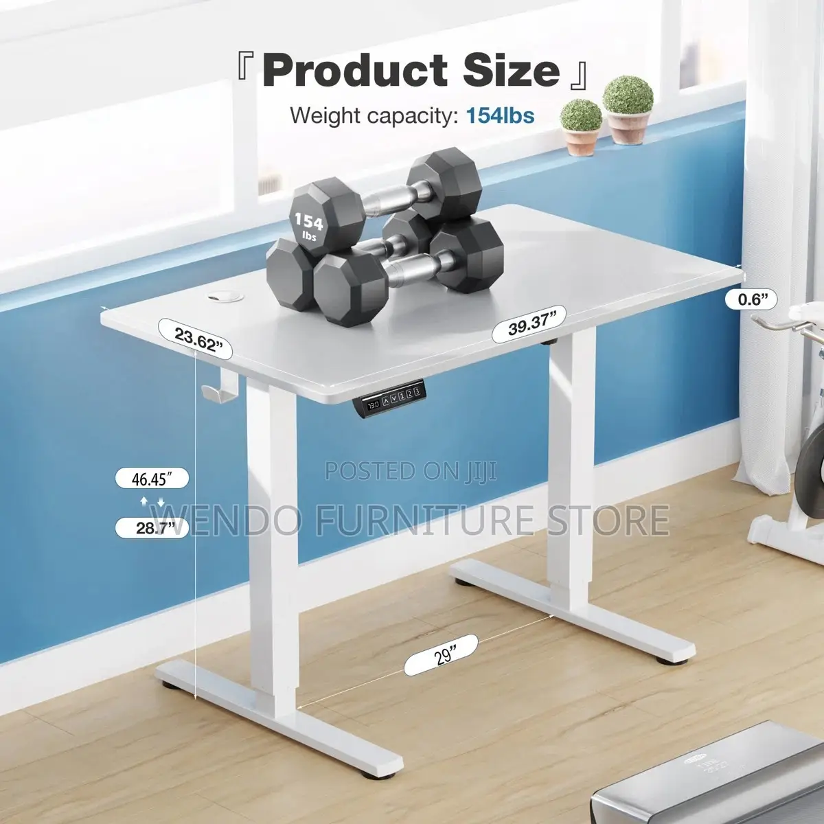 Office Desk; 1200mm Ovidia Standing Height-Adjustable Desks
