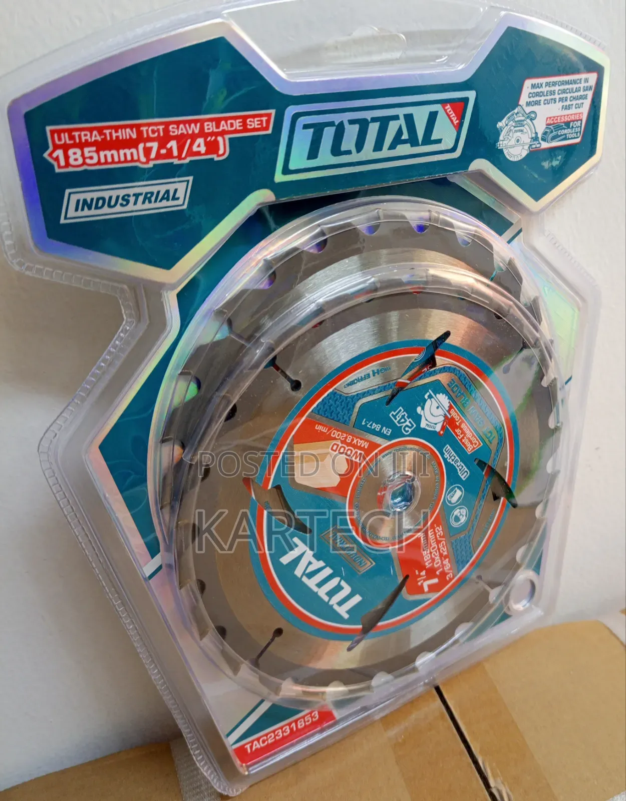 TOTAL 7-1/4" 185mm Industrial Circular Saw Blade - 2pc Set