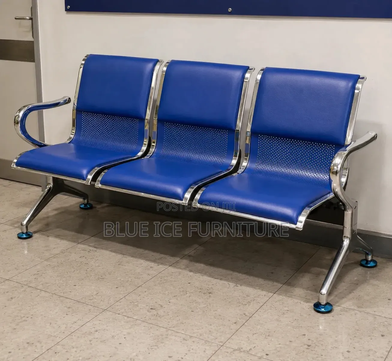 Blue Reception Office Visitor Seats