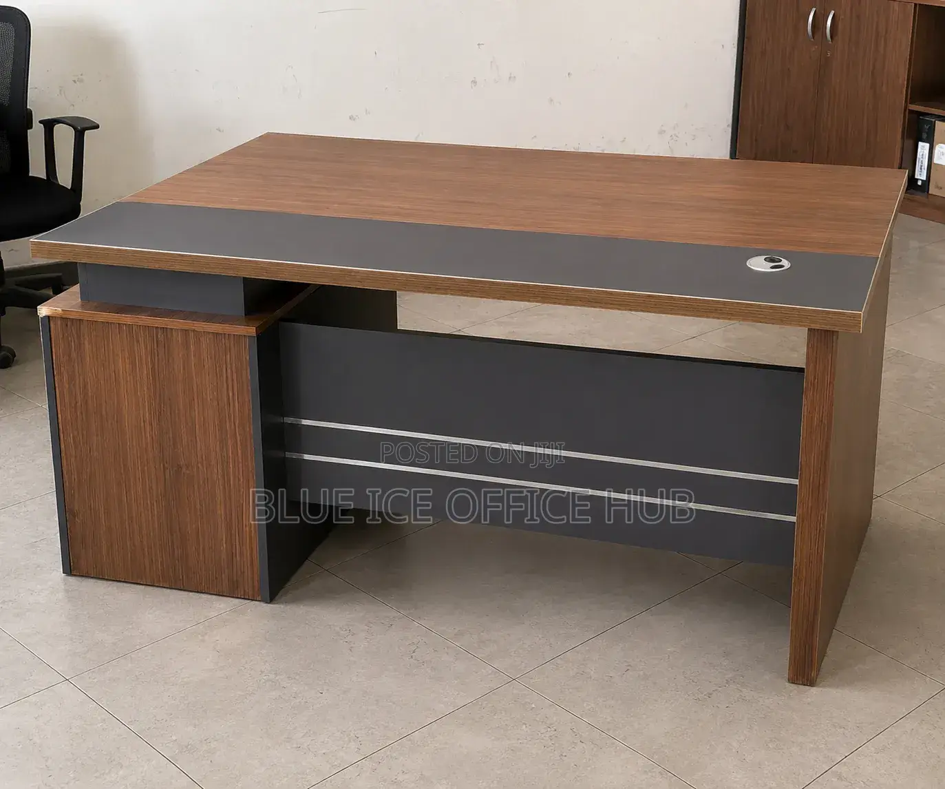 Modern Office Desk With Side Storage