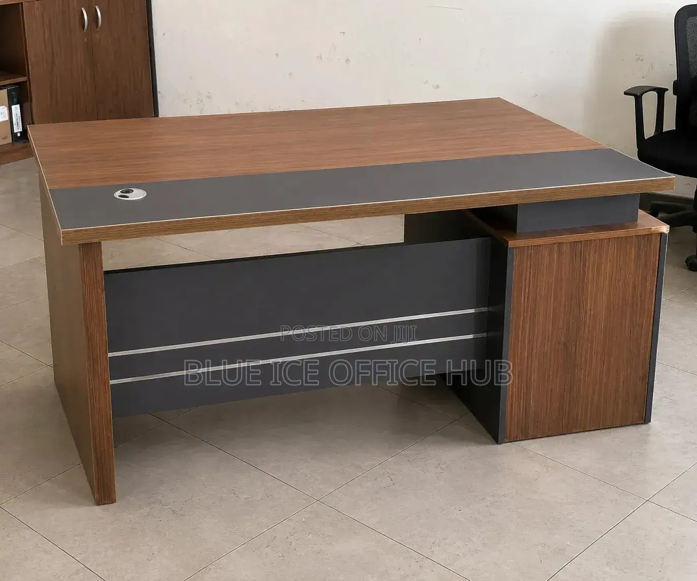 Modern Office Desk With Side Storage