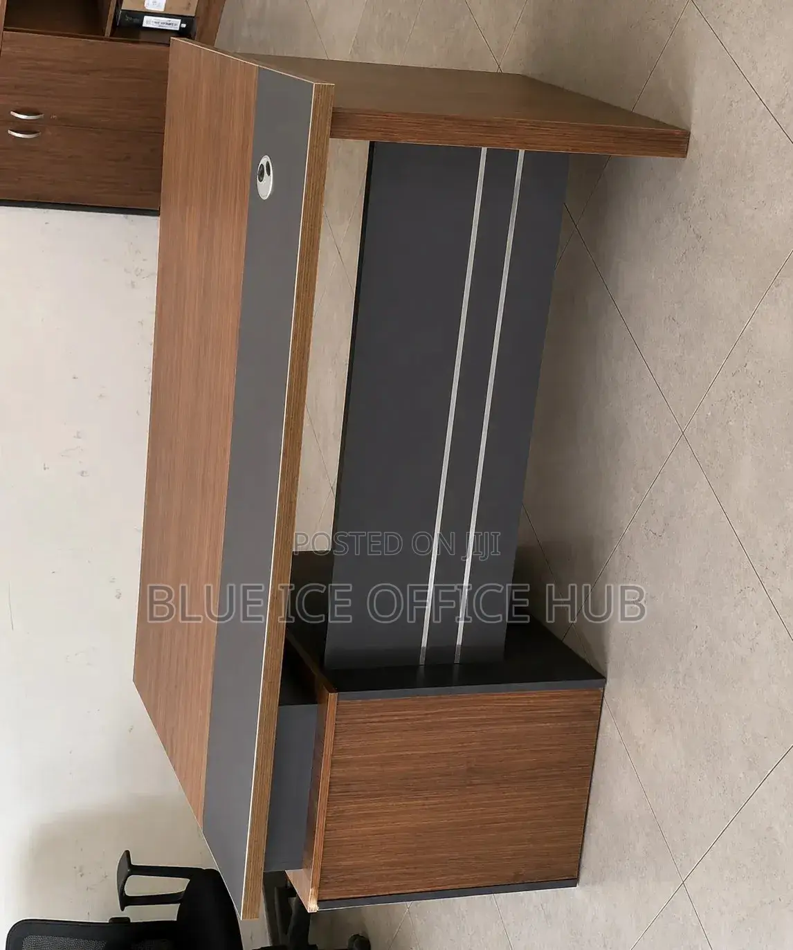 Modern Office Desk With Side Storage