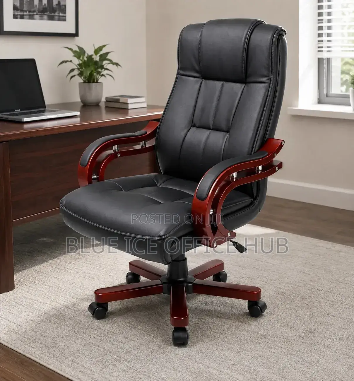 Executive Office Chair – Premium Leather High Back Manager Chair