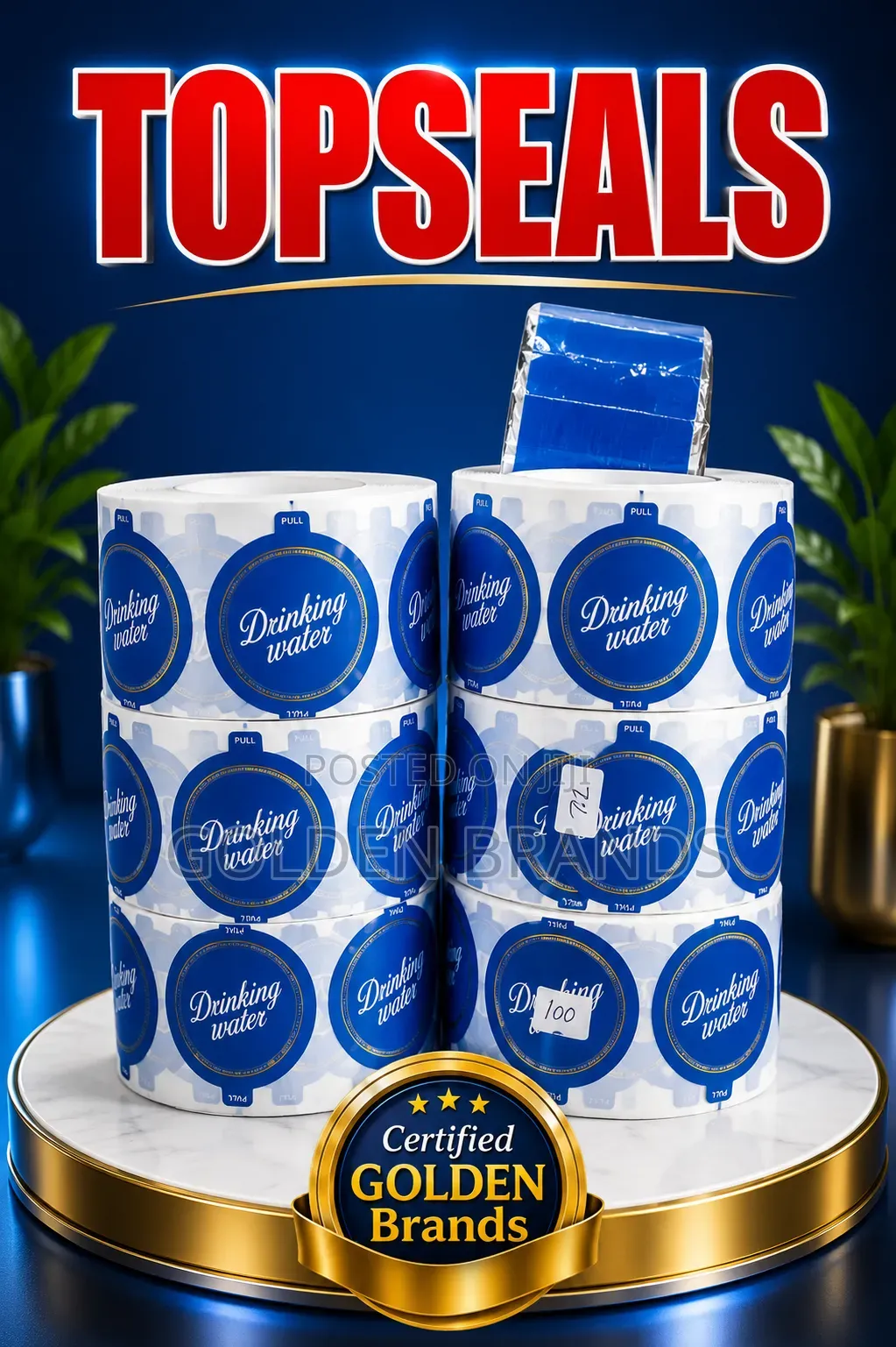 ‎TOPSEALS Drinking Water Bottle Seals, Roll 1000 PCS